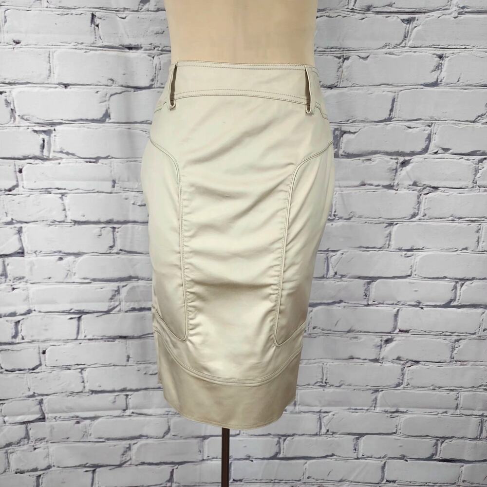 Gucci Pencil Skirt Womens S Beige Corpcore Luxury Classic Designer Professional